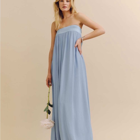 Reformation Maribelle Dress Retails Color Mineral Brand New - Picture 9 of 14